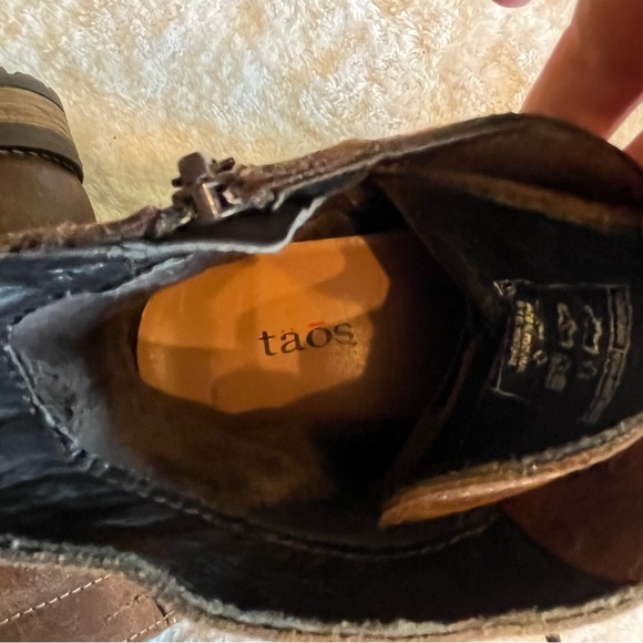 Taos Comrade Brown Leather Boots Eur Size Size 41 - Picture 9 of 11